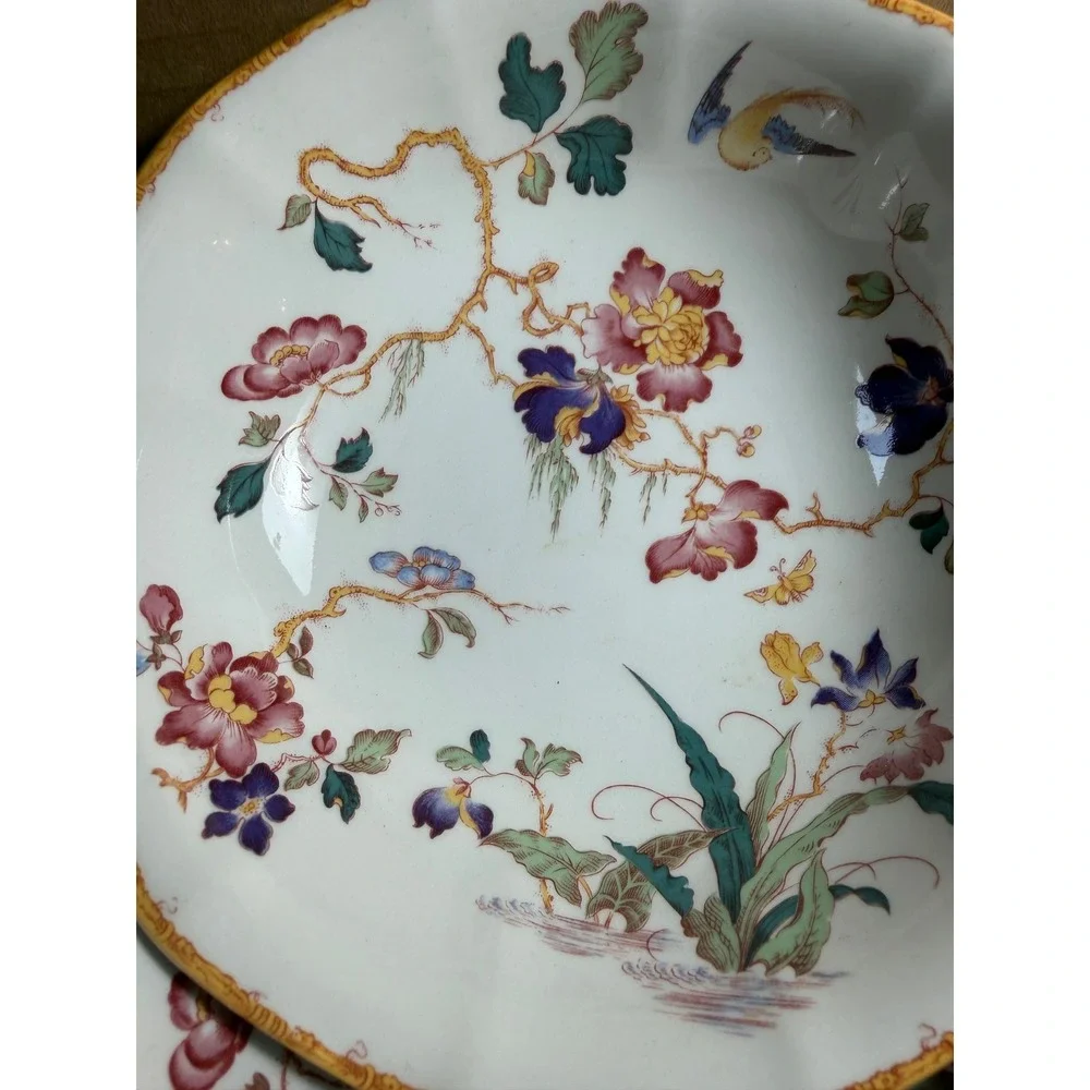 Wedgwood Devon Rose Georgetown Chinoiserie Cereal Bowls Set of 4 Made in England